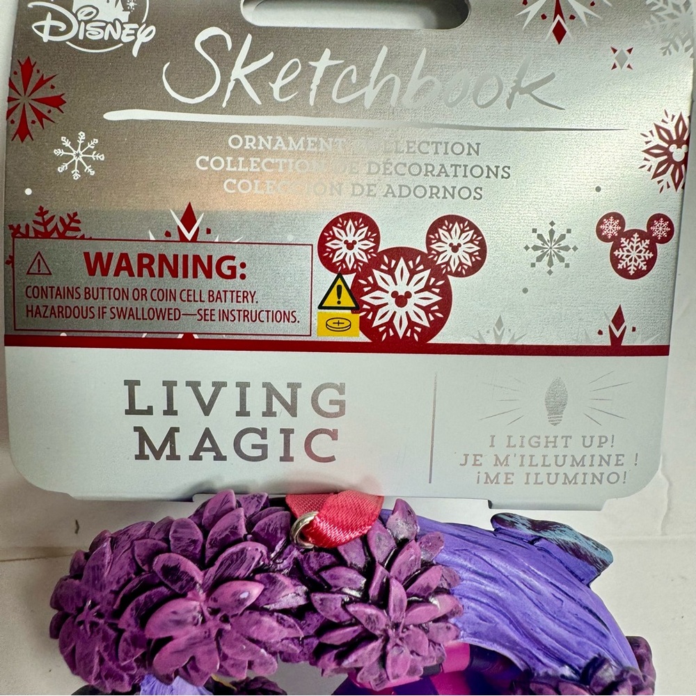 NWT. Disney Cheshire Cat Light-Up Living Magic Sketchbook Ornament - Picture 8 of 11